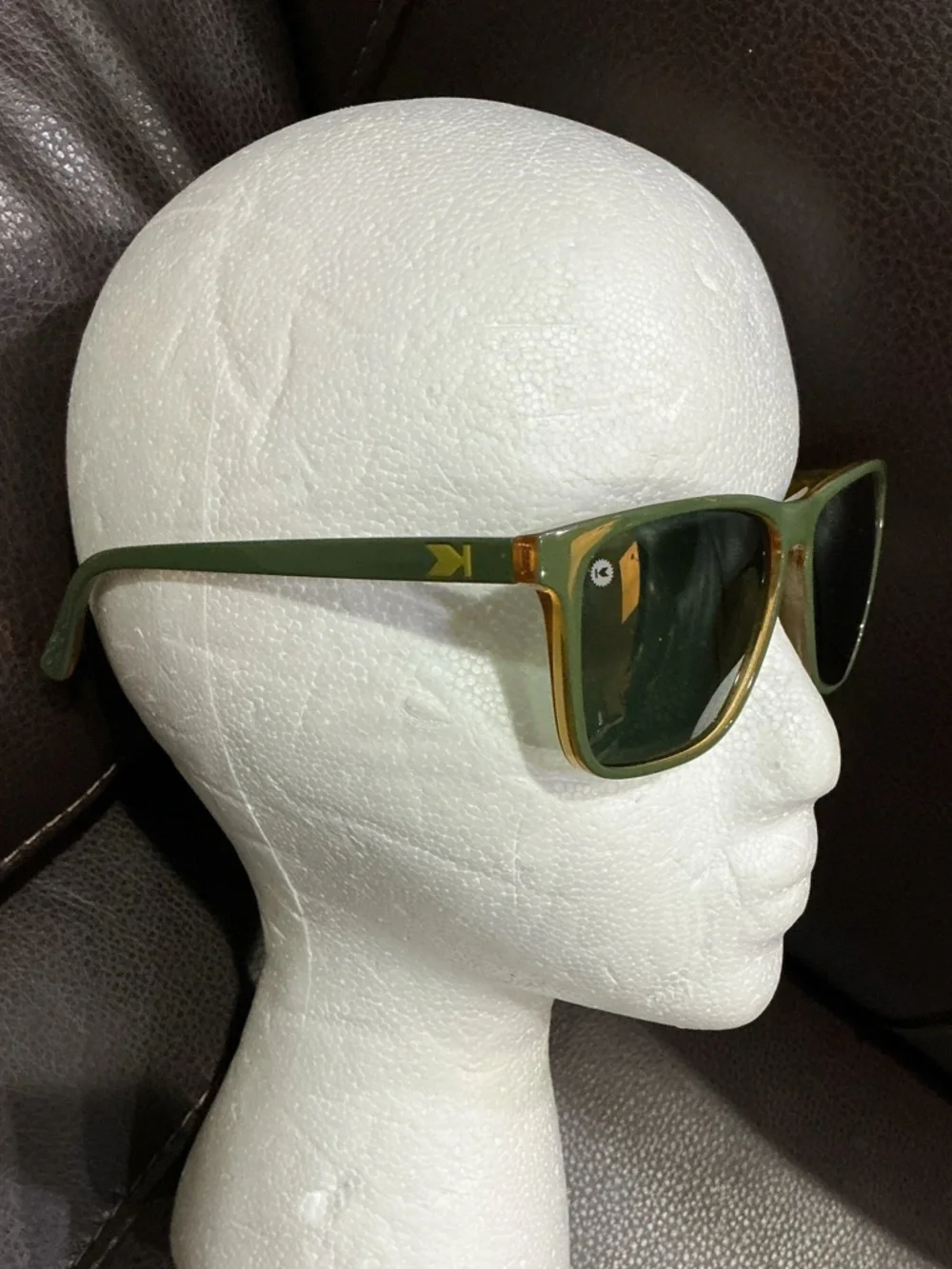 Knockaround Olive Green/Gold Wayfarer Sunglasses